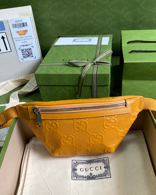 Gucci Embossed Belt Bag 658582 - Yellow