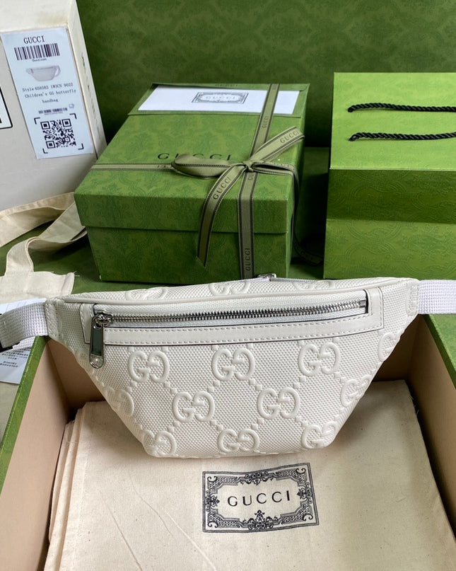 Gucci Embossed Belt Bag 658582 - Cream
