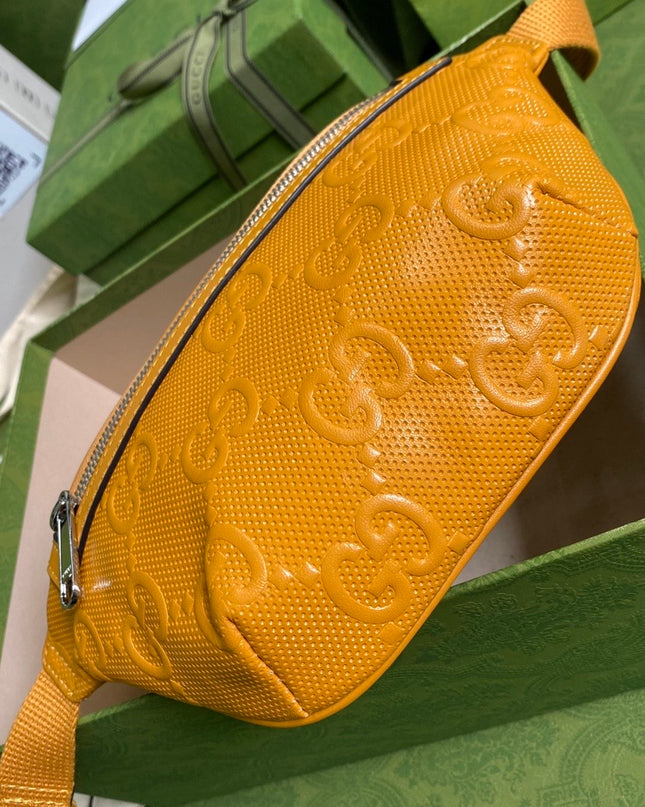 Gucci Embossed Belt Bag 658582 - Yellow
