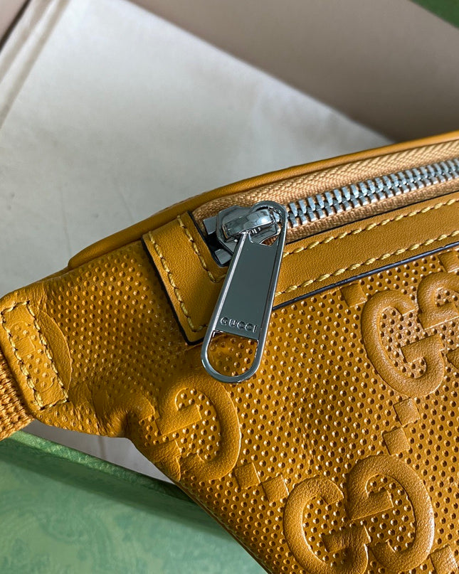 Gucci Embossed Belt Bag 658582 - Yellow