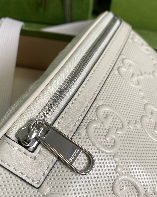Gucci Embossed Belt Bag 658582 - Cream