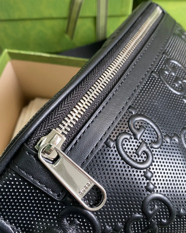 Gucci Embossed Belt Bag - Black