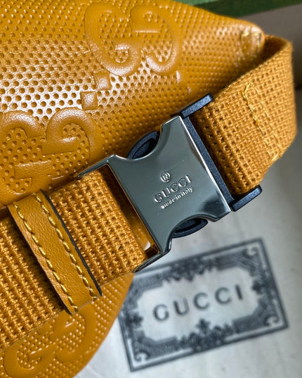Gucci Embossed Belt Bag 658582 - Yellow
