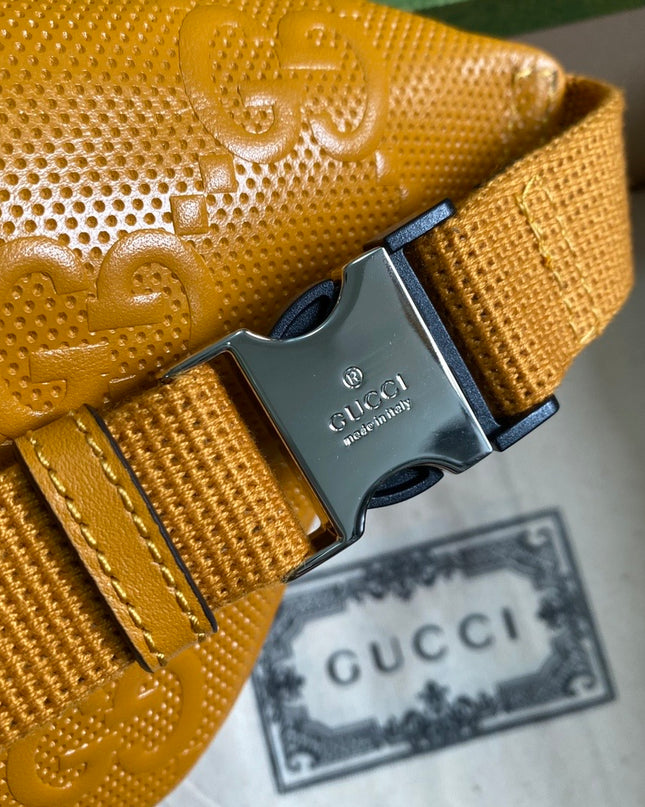 Gucci Embossed Belt Bag 658582 - Yellow
