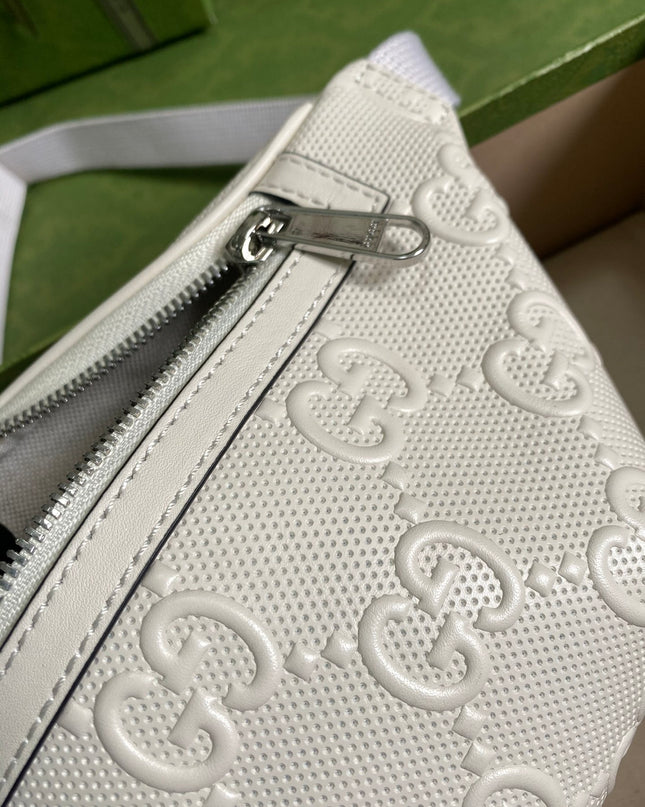 Gucci Embossed Belt Bag 658582 - Cream