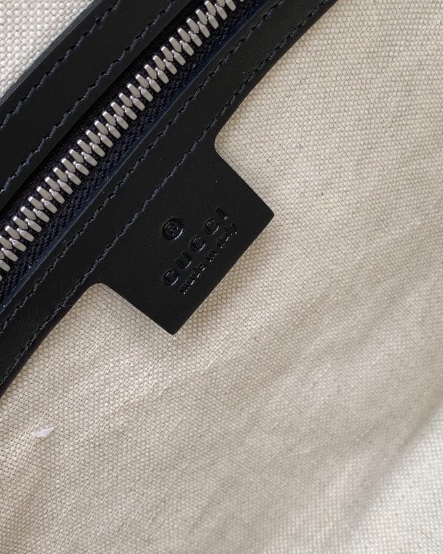 Gucci GG Embossed Leather Messenger Bag 658565 – Black