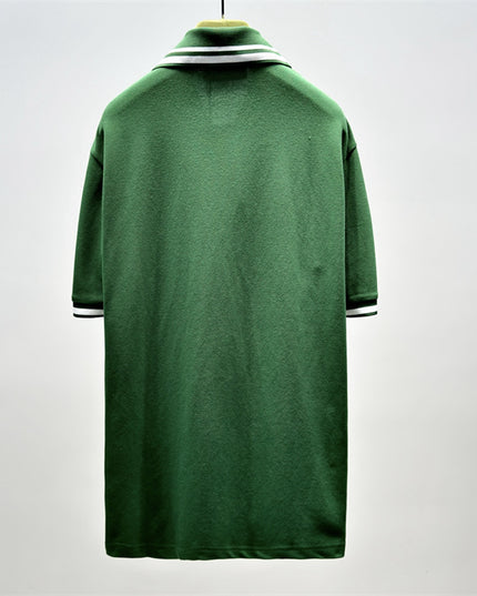 Gucci Embroidered Chest‑Pocket Cotton‑Piqué Polo Shirt in Green