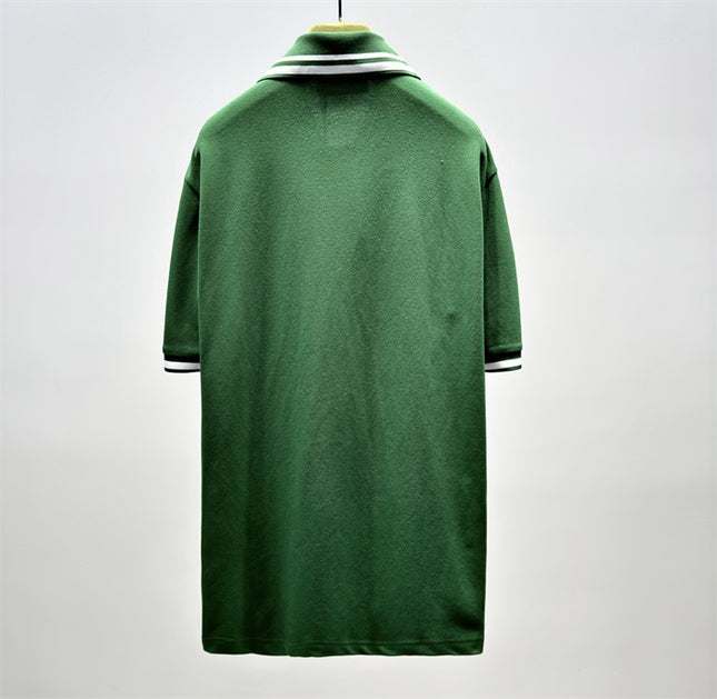 Gucci Embroidered Chest‑Pocket Cotton‑Piqué Polo Shirt in Green