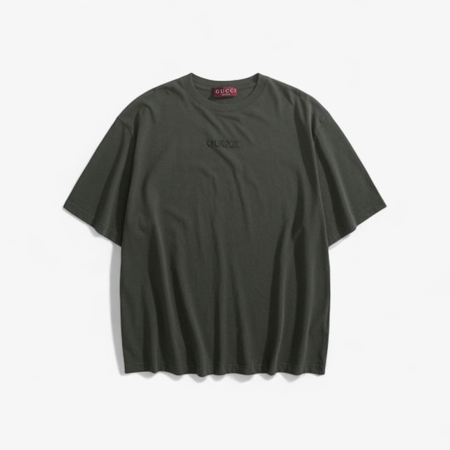 Gucci Embroidered Cotton‑Jersey T‑Shirt in Dark Green