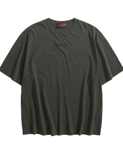 Gucci Embroidered Cotton‑Jersey T‑Shirt in Dark Green
