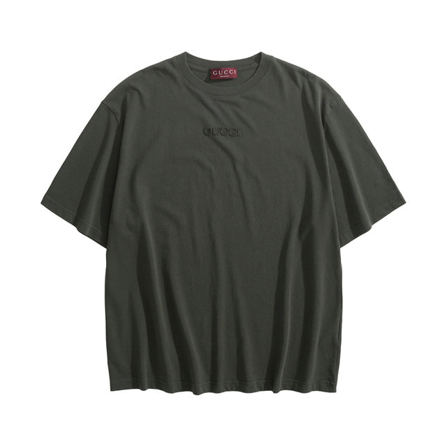 Gucci Embroidered Cotton‑Jersey T‑Shirt in Dark Green