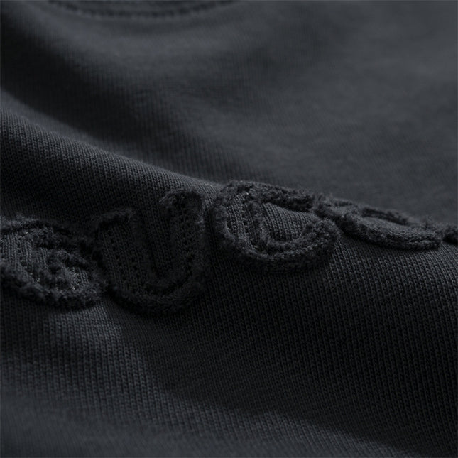 Gucci Embroidered Logo Cotton‑Jersey T‑Shirt in Black