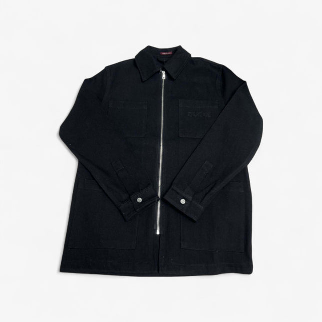 Gucci Embroidered Logo Utility Overshirt Jacket – Black