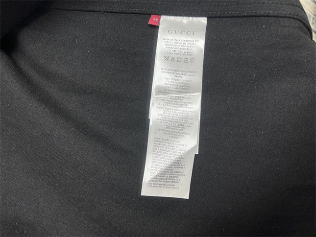 Gucci Embroidered Logo Utility Overshirt Jacket – Black