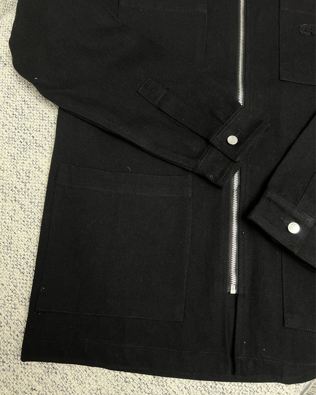 Gucci Embroidered Logo Utility Overshirt Jacket – Black