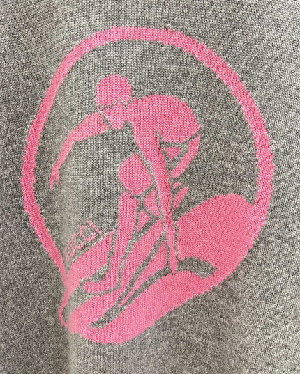 Gucci Embroidered Wool Cardigan – Grey/Pink