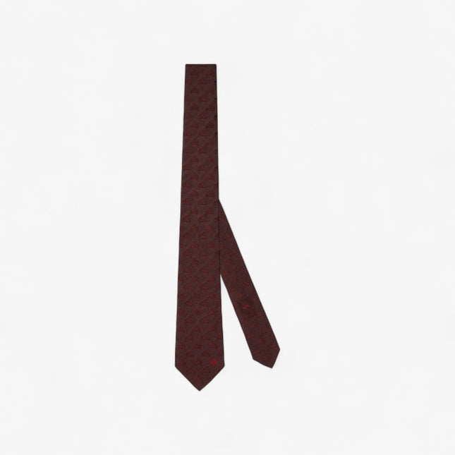 Gucci Equestrian Motif Silk Jacquard Tie – Bordeaux