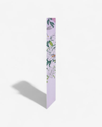 Gucci Flora Print Silk Twill Ribbon – Lilac