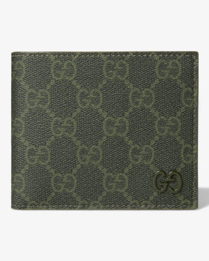 Gucci Forest Green Monogram Bi-Fold Wallet