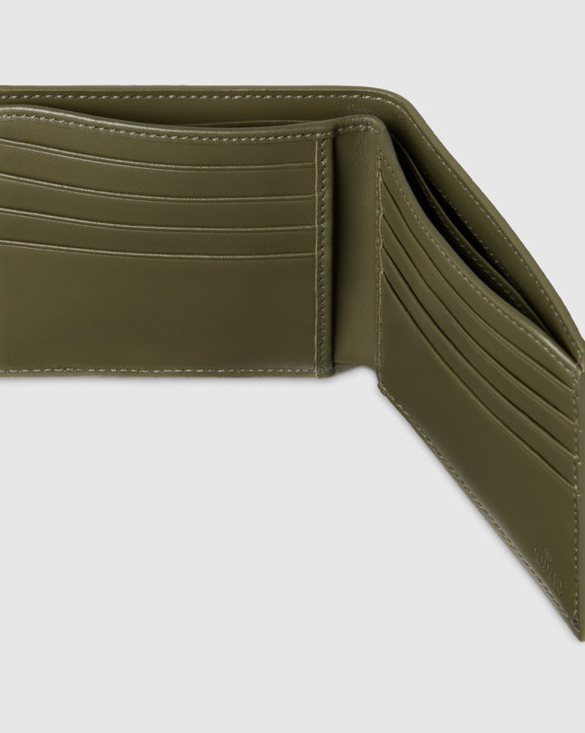 Gucci Forest Green Monogram Bi-Fold Wallet
