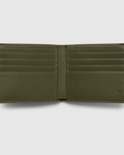 Gucci Forest Green Monogram Bi-Fold Wallet