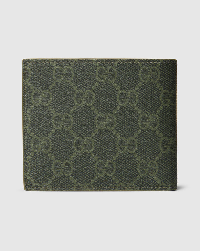 Gucci Forest Green Monogram Bi-Fold Wallet