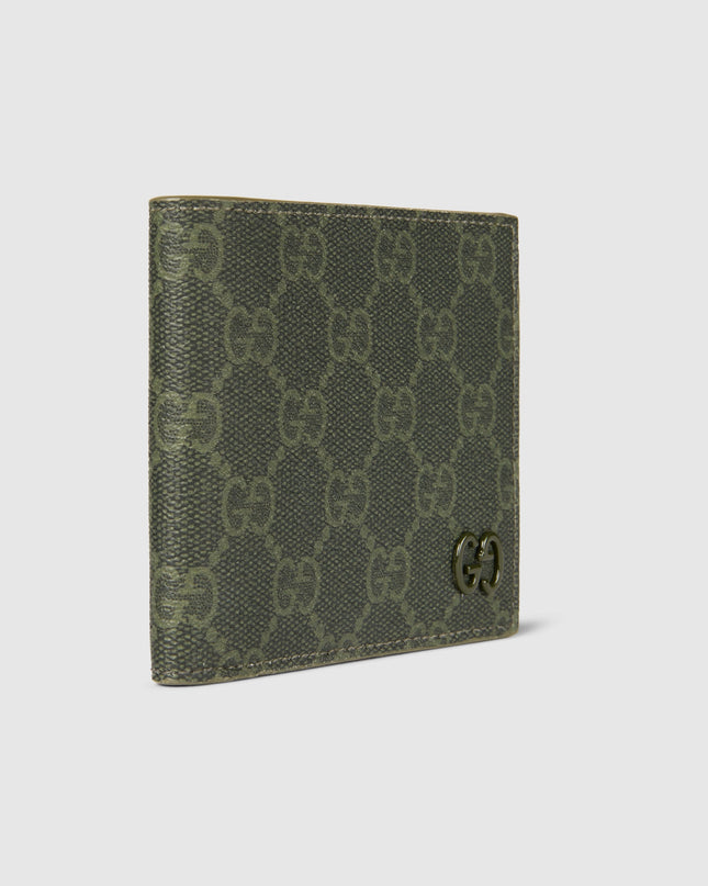 Gucci Forest Green Monogram Bi-Fold Wallet