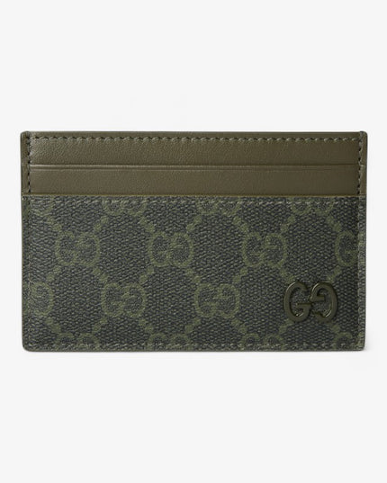 Gucci Forest Green Monogram Card Case