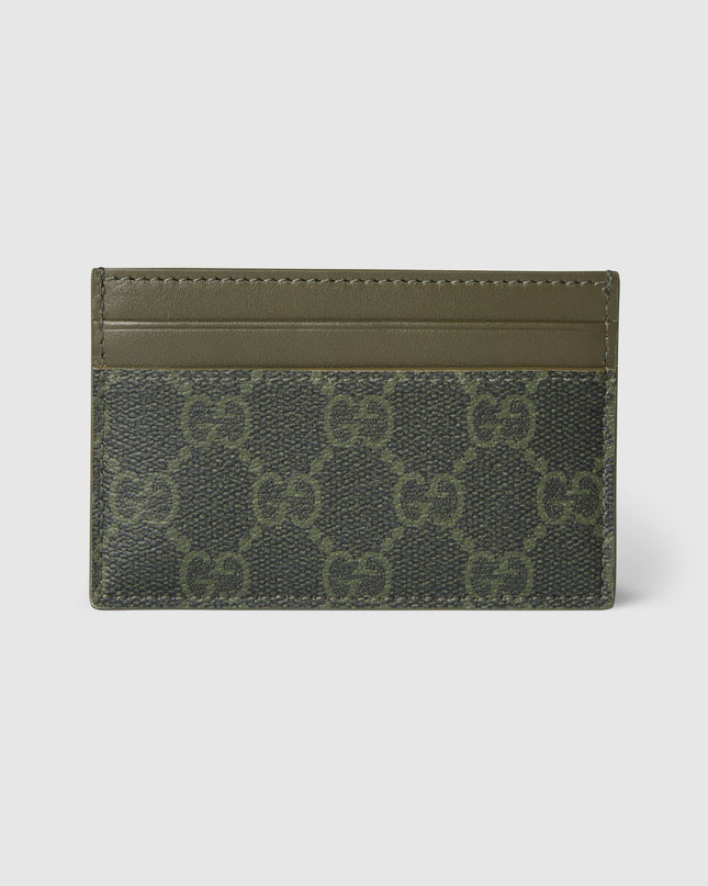 Gucci Forest Green Monogram Card Case