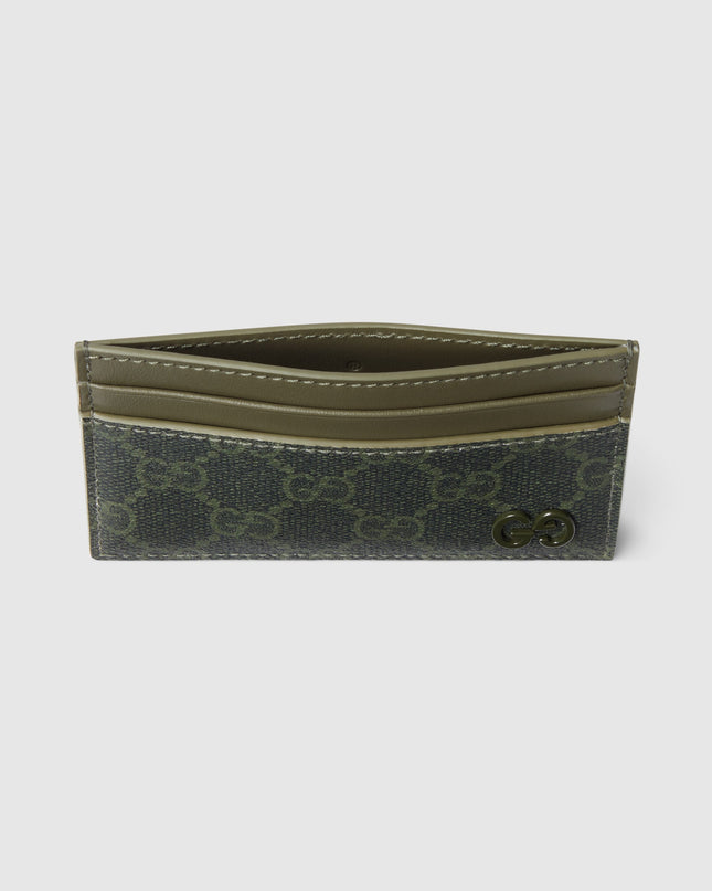 Gucci Forest Green Monogram Card Case