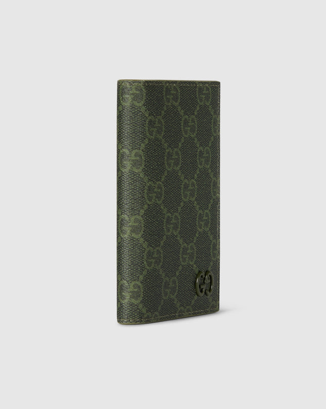 Gucci Forest Green Monogram Long Card Case
