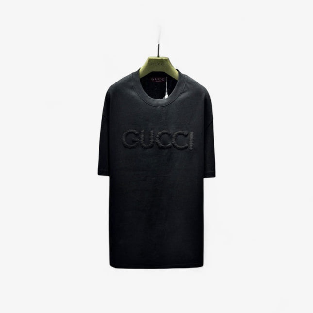 Gucci Fringed Logo Cotton‑Jersey T‑Shirt