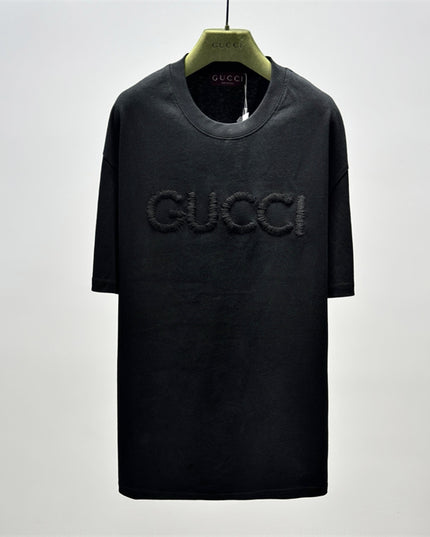 Gucci Fringed Logo Cotton‑Jersey T‑Shirt