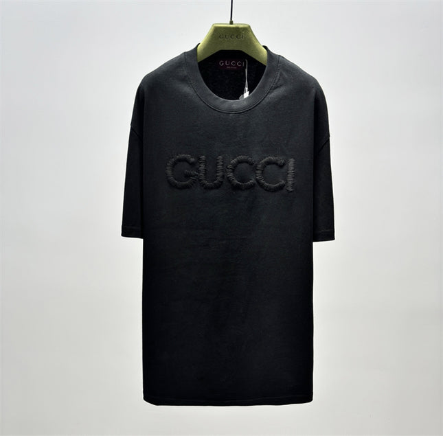Gucci Fringed Logo Cotton‑Jersey T‑Shirt