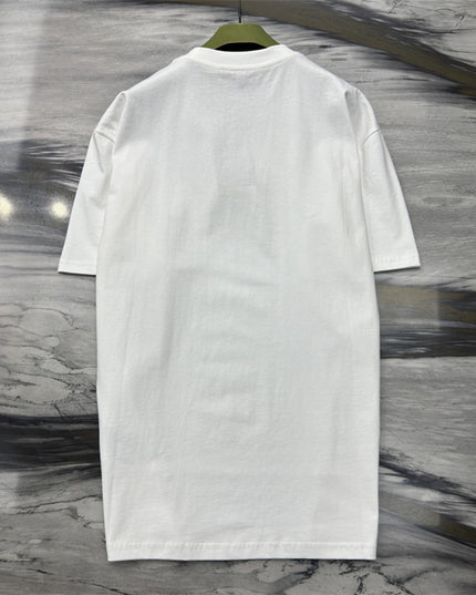 Gucci Fringed Logo Cotton‑Jersey T‑Shirt in White