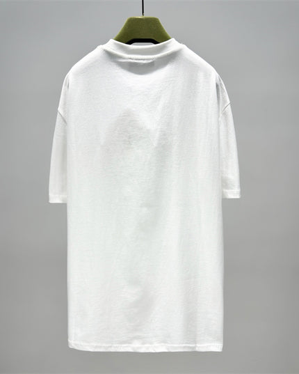 Gucci Fringed Logo Cotton‑Jersey T‑Shirt in White