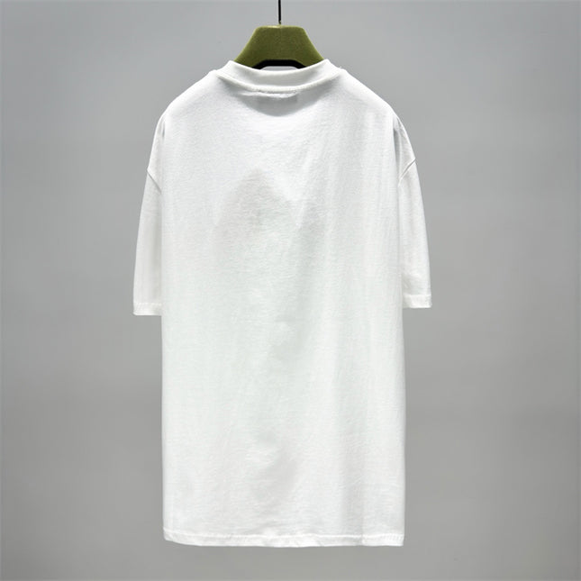 Gucci Fringed Logo Cotton‑Jersey T‑Shirt in White
