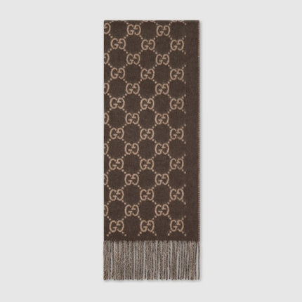 Gucci GG Beige Cashmere Scarf