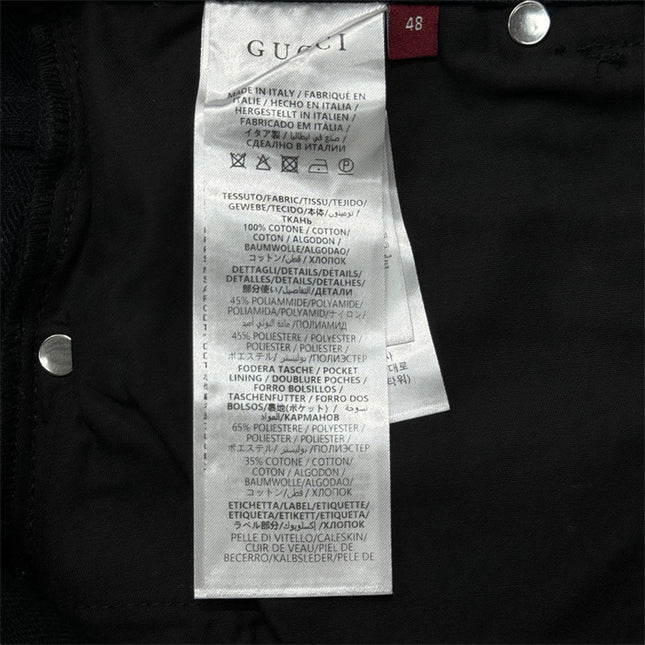 Gucci GG Black Denim Trousers