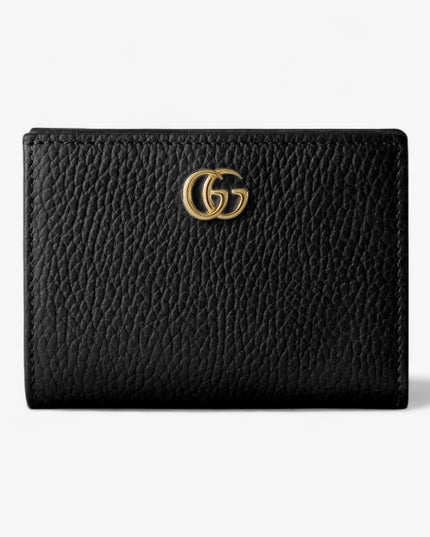 Gucci GG Black Grained Leather Bi-Fold Wallet
