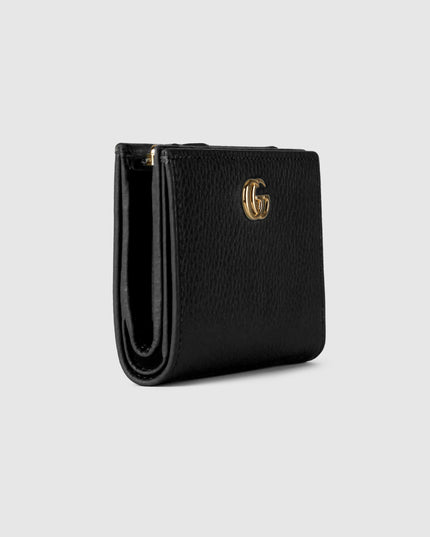 Gucci GG Black Grained Leather Bi-Fold Wallet