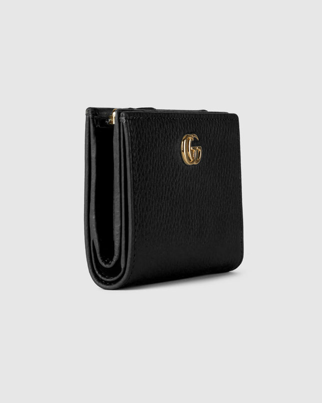 Gucci GG Black Grained Leather Bi-Fold Wallet