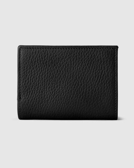 Gucci GG Black Grained Leather Bi-Fold Wallet