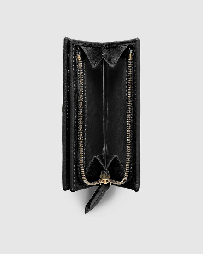 Gucci GG Black Grained Leather Bi-Fold Wallet