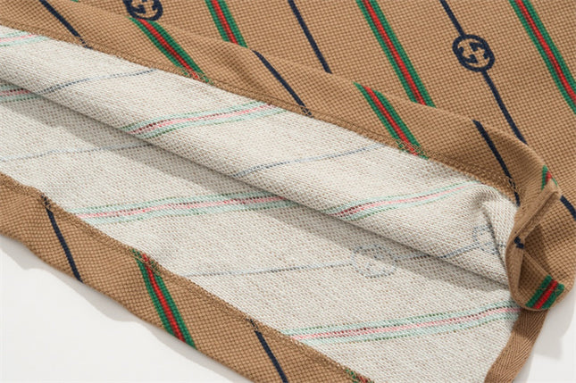 Gucci GG Cotton‑Silk Piqué Jacquard Polo Shirt