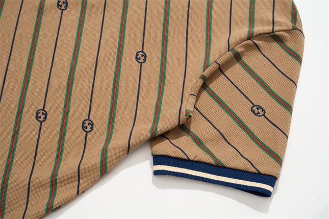 Gucci GG Cotton‑Silk Piqué Jacquard Polo Shirt
