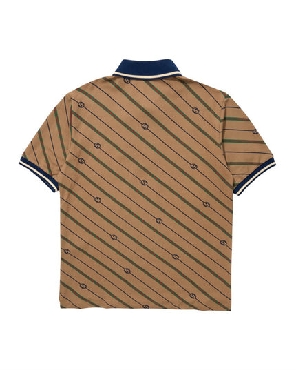 Gucci GG Cotton‑Silk Piqué Jacquard Polo Shirt