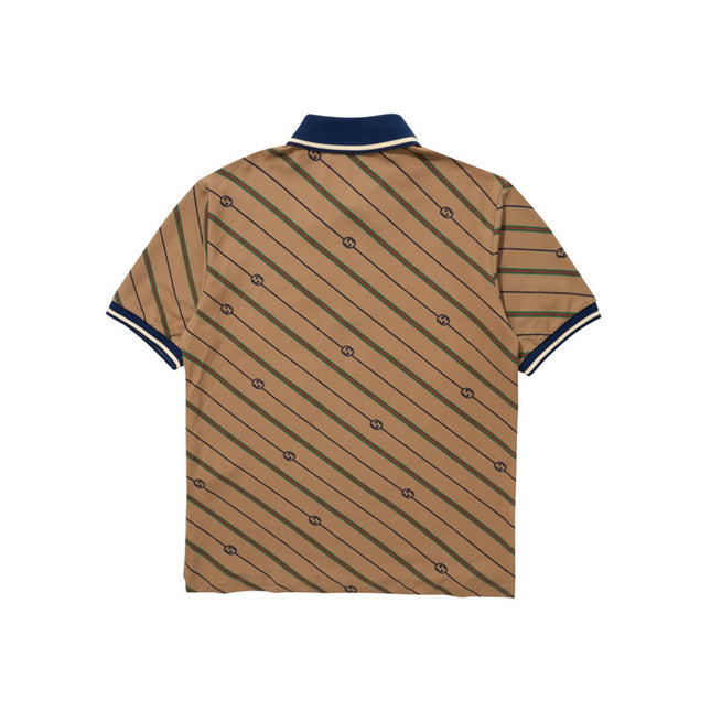 Gucci GG Cotton‑Silk Piqué Jacquard Polo Shirt
