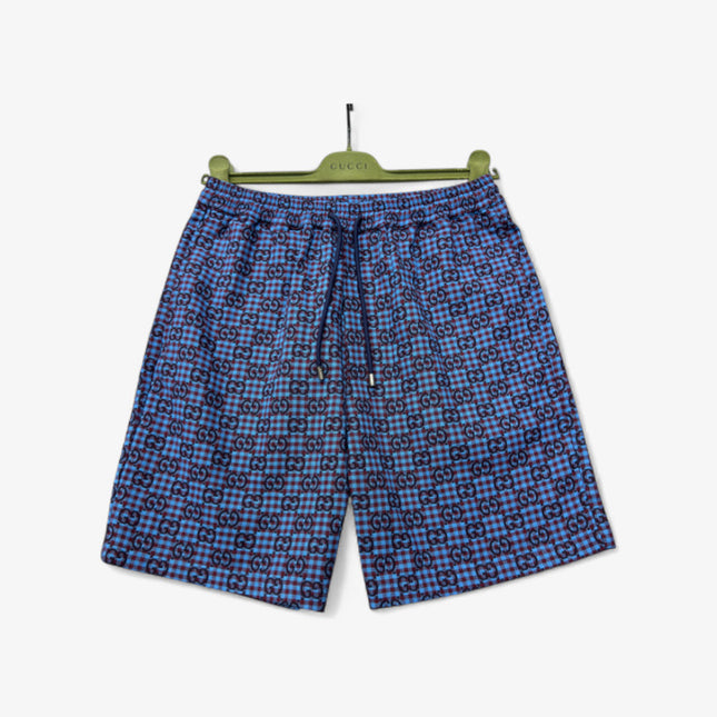 Gucci GG Jacquard Gingham Drawstring Shorts