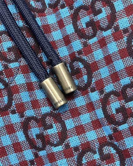 Gucci GG Jacquard Gingham Drawstring Shorts
